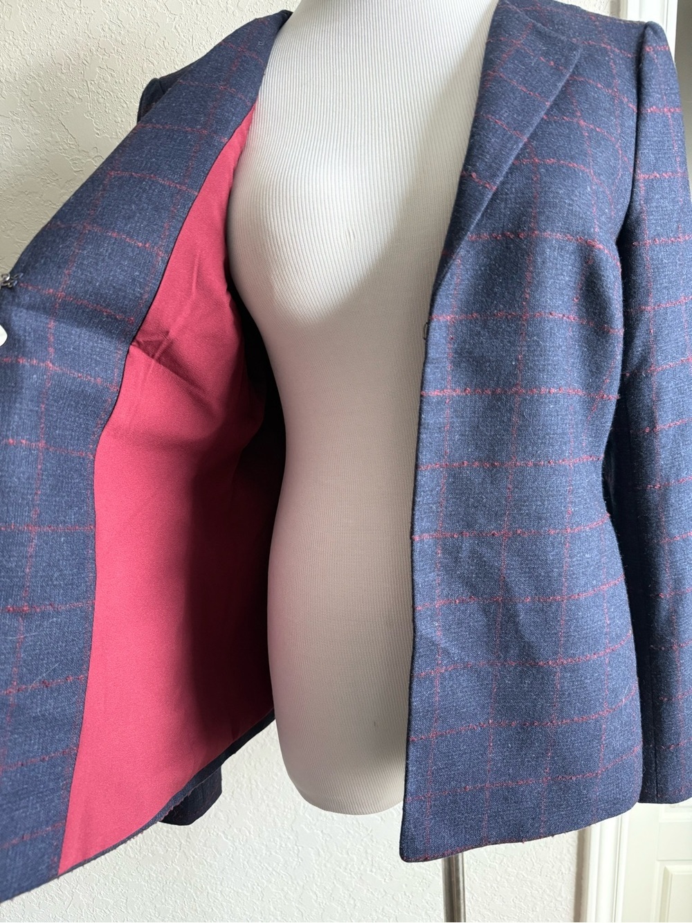 Talbots Wool Windowpane Check Blazer - Picture 10 of 13